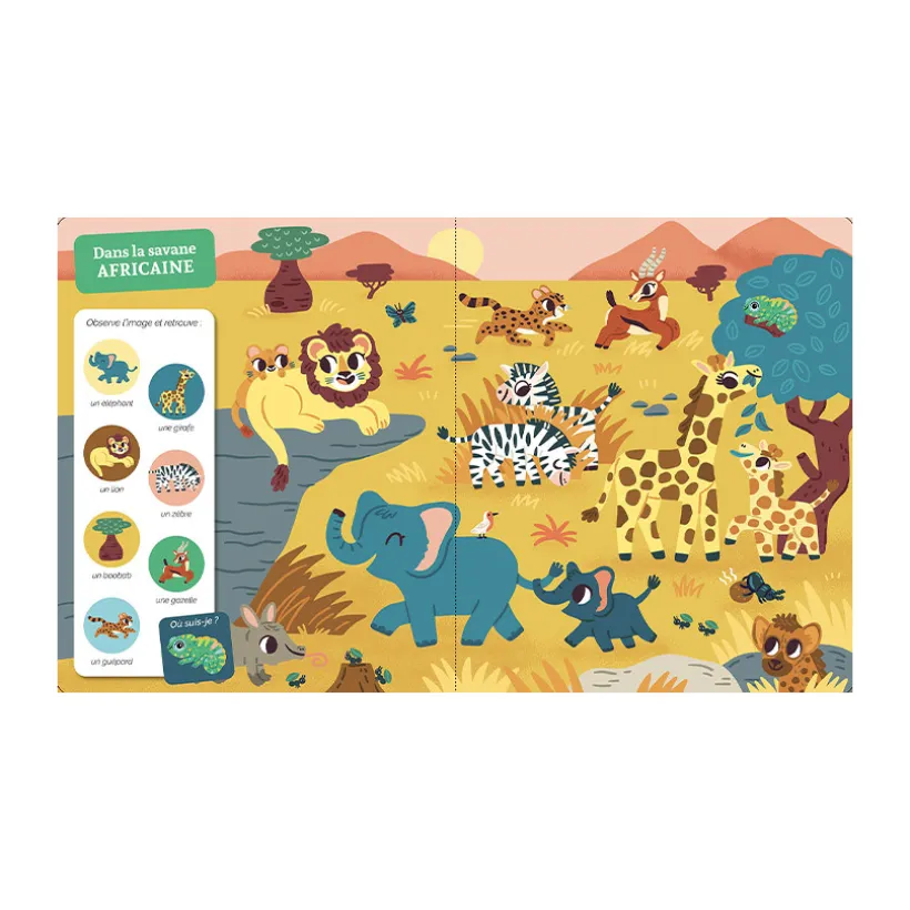 Livre "Cherche et trouve des tout-petits - La jungle et la savane"