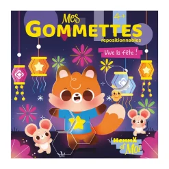 Livre de gommettes repositionnables "Vive la fête"