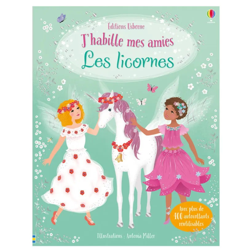 Livre J'habille mes amies Les licornes