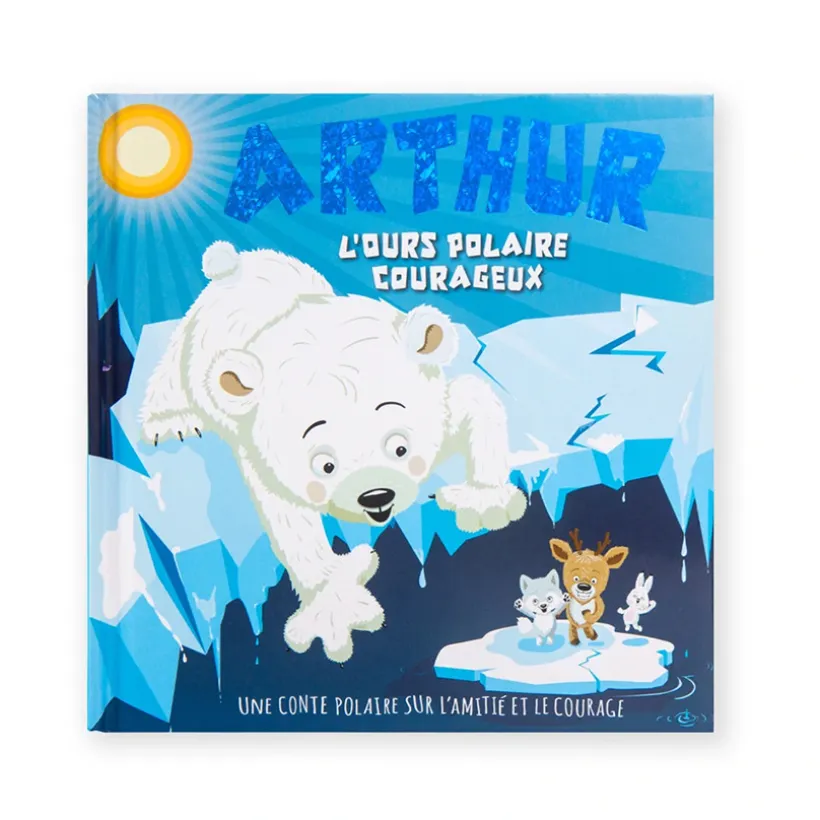 Livre personnalisé Arthur l'ours polaire courageux