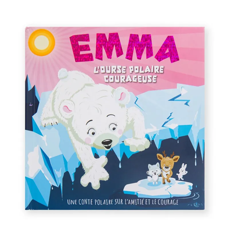 Livre personnalisé Emma l'ourse polaire courageuse