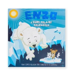 Livre personnalisé Enzo l'ours polaire courageux