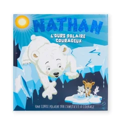 Livre personnalisé Nathan l'ours polaire courageux