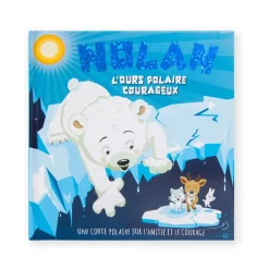 Livre personnalisé Nolan l'ours polaire courageux