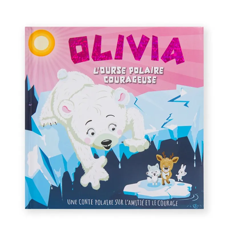 Livre personnalisé Olivia l'ourse polaire courageuse