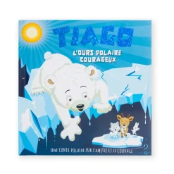 Livre personnalisé Tiago l'ours polaire courageux