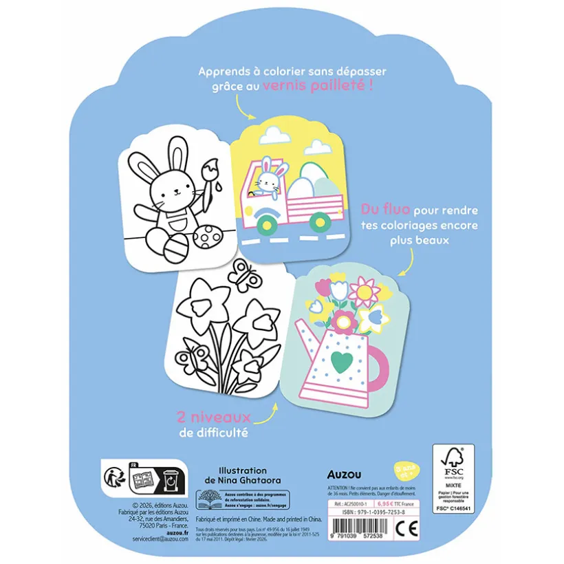 Livre Pâques "Je colorie sans dépasser" 3ans+
