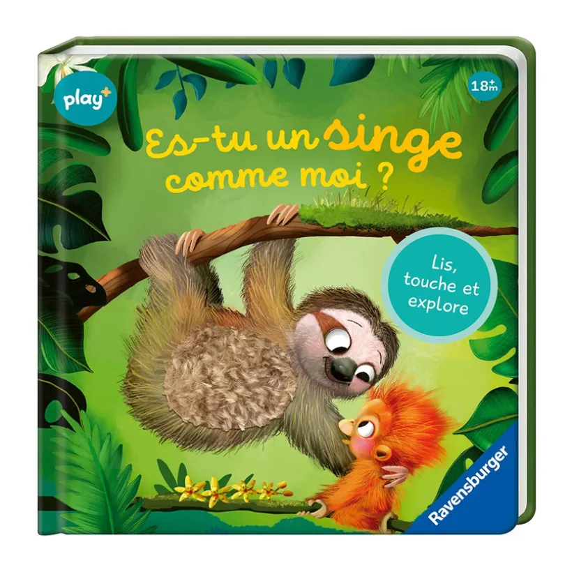 Livre sensoriel Play+ "Es-tu un singe comme moi ?"