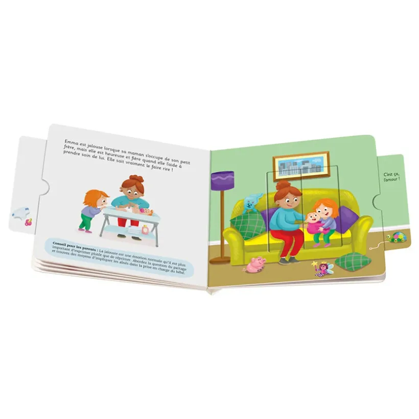 Livre à tirettes Play+ "Mes routines - Les émotions"