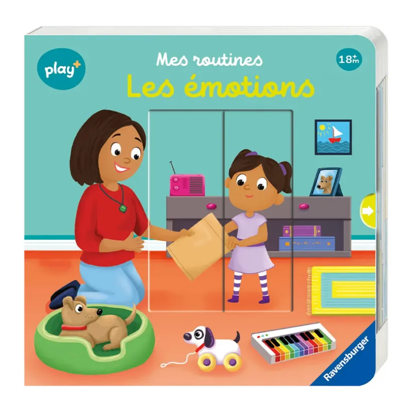 Livre à tirettes Play+ "Mes routines - Les émotions"