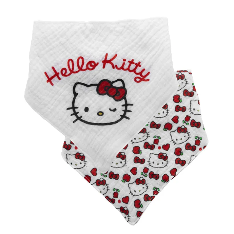 Lot 2 bavoirs bandana Hello Kitty