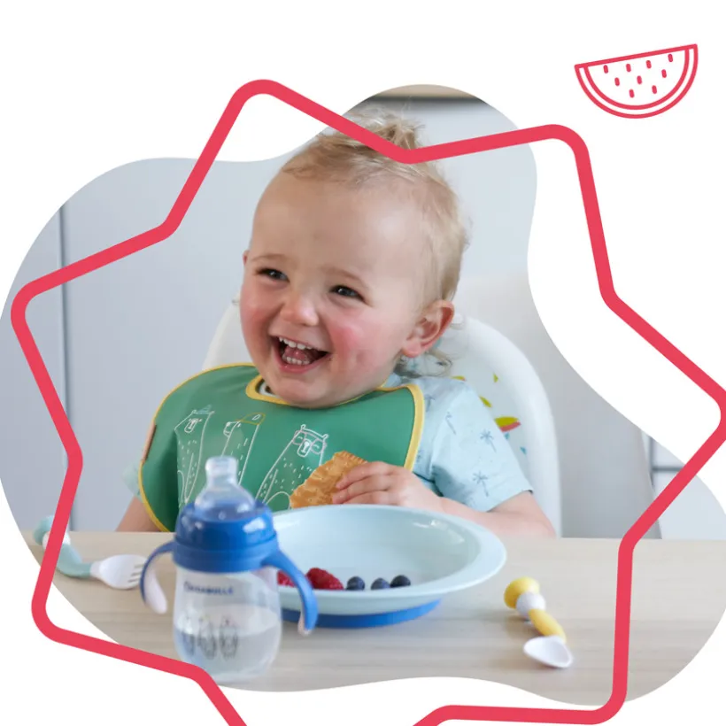 Lot de 3 assiettes anti-dérapantes - Multicolore