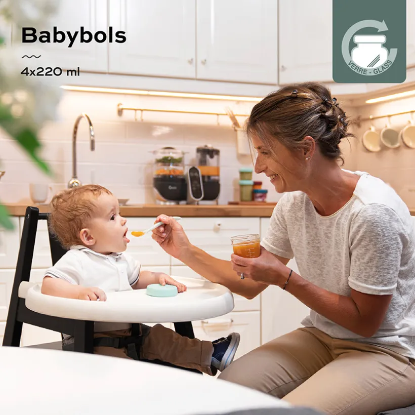 Lot de 4 Babybols en verre 220ml