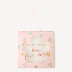 Lot de 5 bagues élastiquées en perles fantaisie pour fille