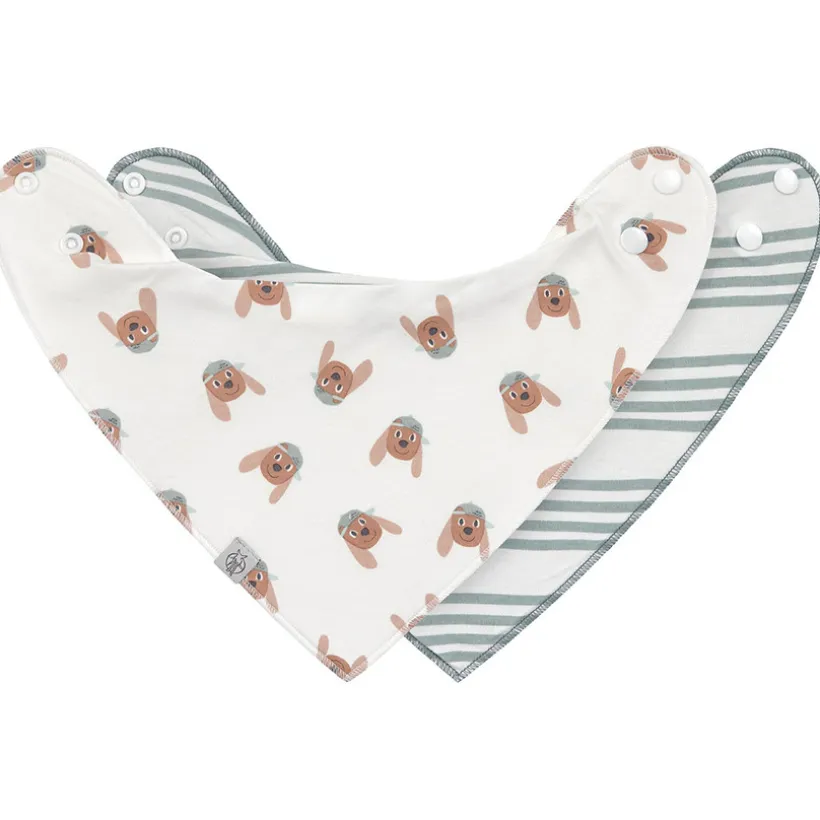 Lot de 2 bavoirs bandanas imperméable Tiny Team Dog