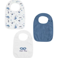 Lot de 3 bavoirs en coton assortis à motifs super-héros