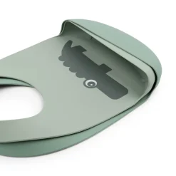 Lot de 2 bavoirs en silicone - Croco vert