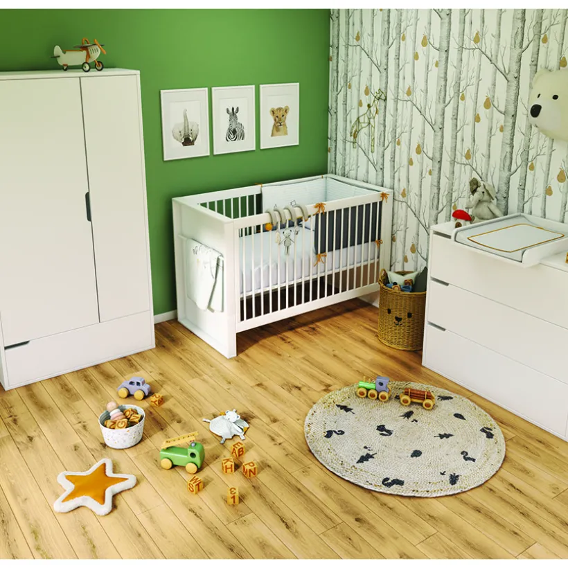 Lot de 2 bavoirs forme bandana imprimés thème forêt