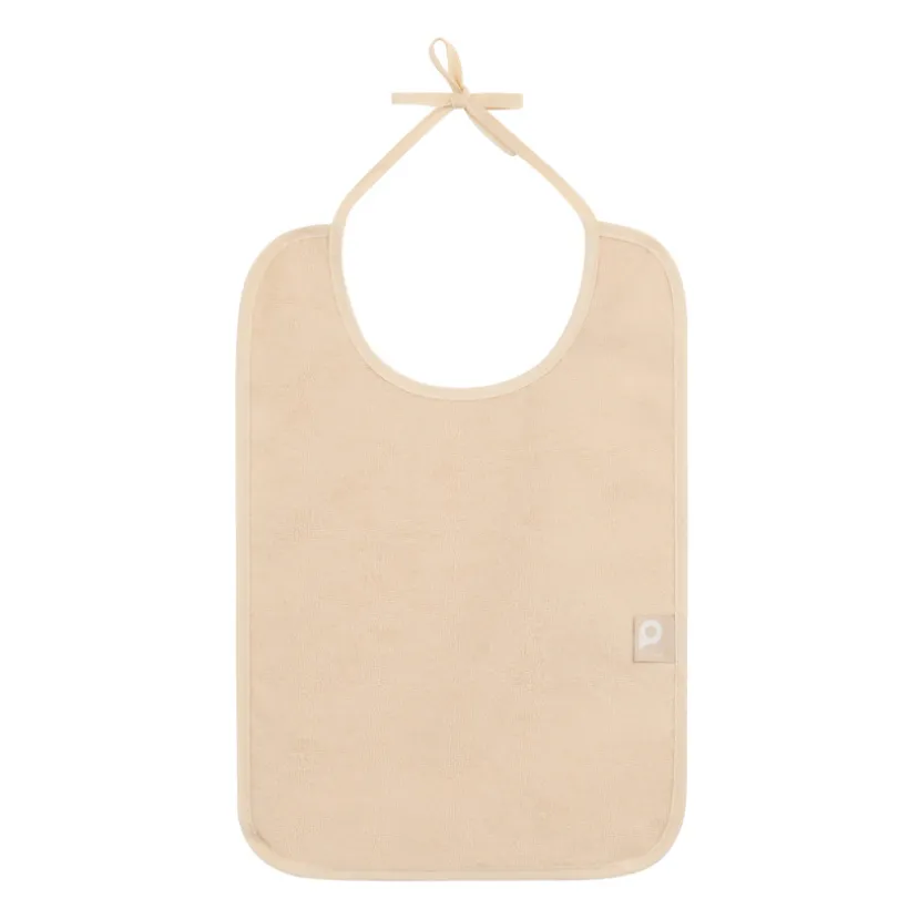 Lot de 7 bavoirs grand modèles - Beige