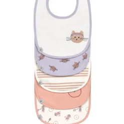 Lot de 5 bavoirs imperméable coton bio Tiny Team Chat