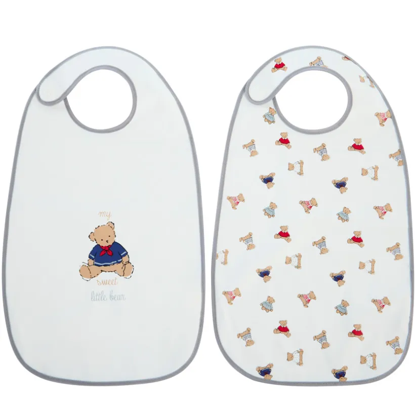 Lot de 2 bavoirs imperméables oursons