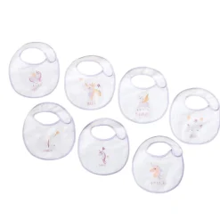 Lot de 7 bavoirs Licorne