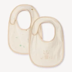 Lot de 2 bavoirs motif nature pour bébé