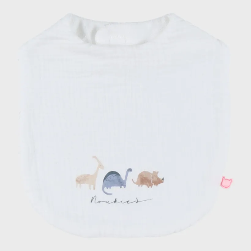 Lot de 3 bavoirs mousseline Bio Dinos 1-12m
