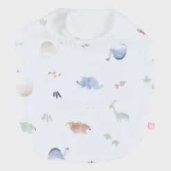 Lot de 3 bavoirs mousseline Bio Dinos 1-12m