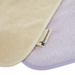 Lot de 3 bavoirs éponge à encolure élastiquée violet