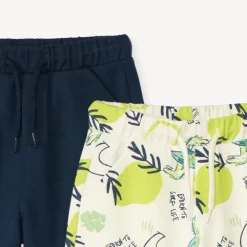 Lot de 2 bermudas en molleton fantaisie pour bébé garçon