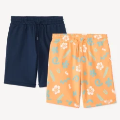 Lot de 2 bermudas en molleton fantaisie pour garçon