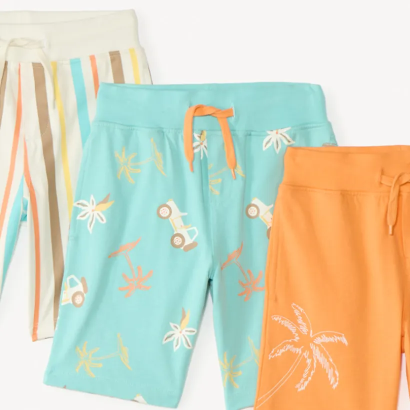 Lot de 4 bermudas fantaisie en maille pour garçon