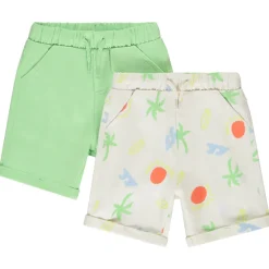 Lot de 2 bermudas molleton fantaisie pour bébé garçon