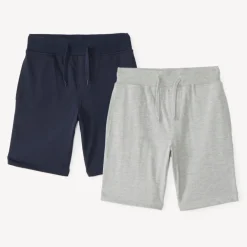 Lot de 2 bermudas unis en maille