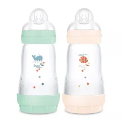Lot de 2 biberon Easy Start anti-colique 260 ml menthe/coton