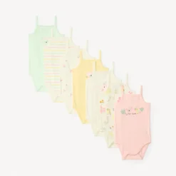 Lot de 7 bodies à bretelles motifs koala pour bébé fille