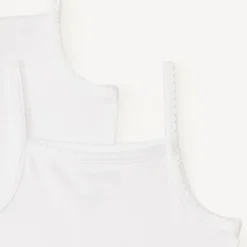 Lot de 3 bodies débardeurs blancs pour bébé fille