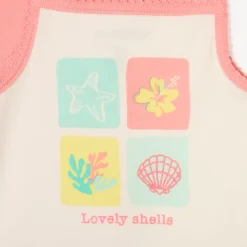 Lot de 5 bodies débardeurs à motifs plage pour bébé fille