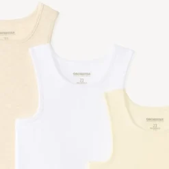 Lot de 3 bodies débardeurs uni pour bébé garçon