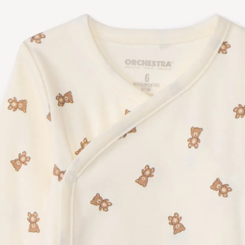 Lot de 2 bodies fantaisie ourson pour bébé