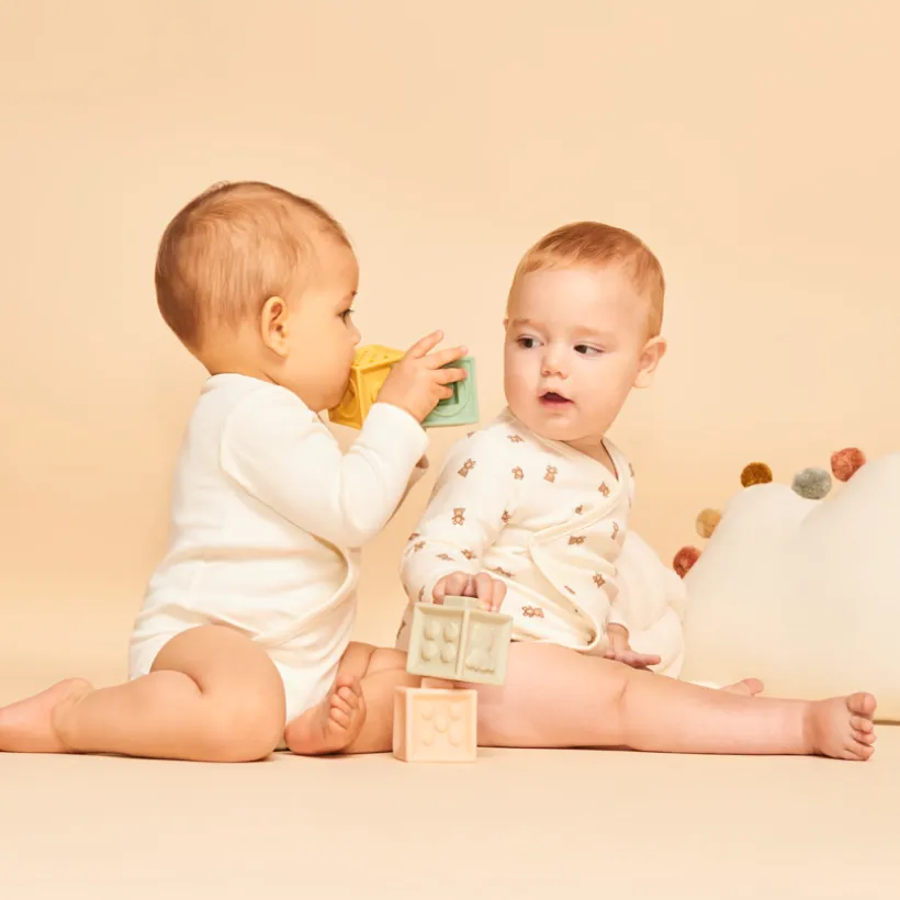 Lot de 2 bodies fantaisie ourson pour bébé