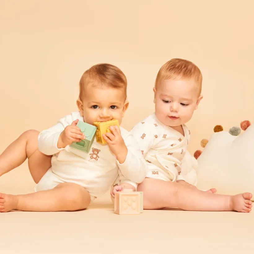 Lot de 2 bodies fantaisie ourson pour bébé