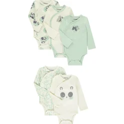 Lot de 5 bodies fantaisie pour bébé garçon avec ouvertures différentes selon l'âge