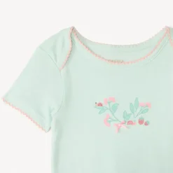 Lot de 5 bodies manches courtes unis print fantaisie pour bébé fille