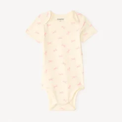 Lot de 7 bodies manches courtes motif nœud pour bébé fille ouverture différentes selon l'âge