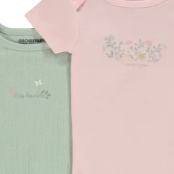 Lot de 5 bodies manches courtes motifs floraux pour bébé fille