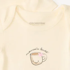 Lot de 7 bodies manches courtes print petit-déjeuner pour bébé fille