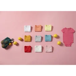Lot de 3 bodies manches courtes unis pour bébé fille