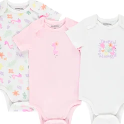 Lot de 7 bodies manches courtes fantaisie pour bébé fille avec ouvertures différentes selon l'âge